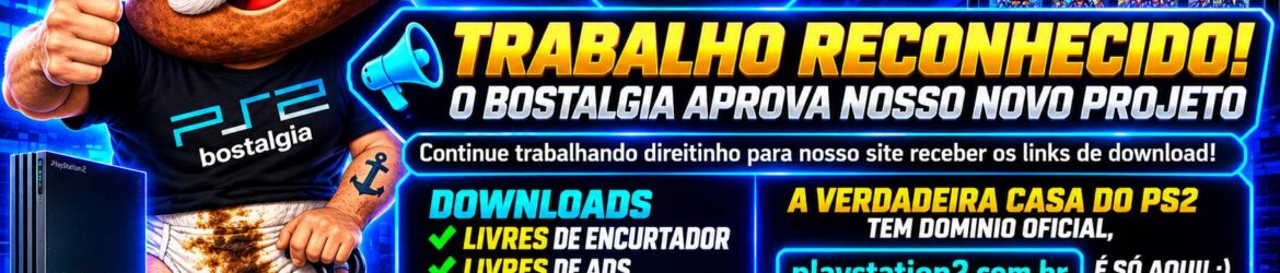 Banner neon do PS2 Bostalgia